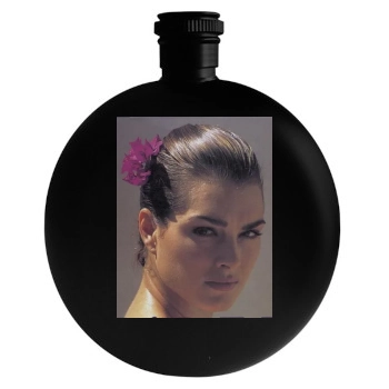 Brooke Shields Round Flask