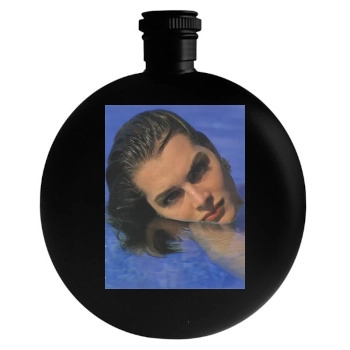 Brooke Shields Round Flask