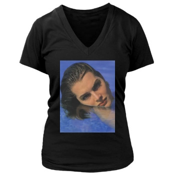 Brooke Shields Women's Deep V-Neck TShirt