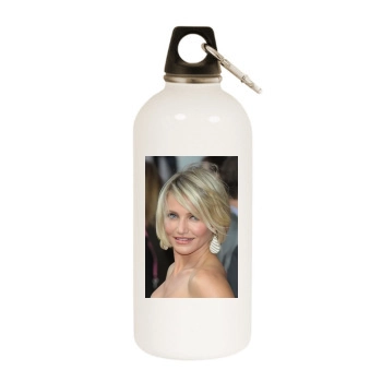 Cameron Diaz White Water Bottle With Carabiner