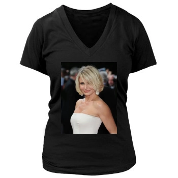 Cameron Diaz Women's Deep V-Neck TShirt