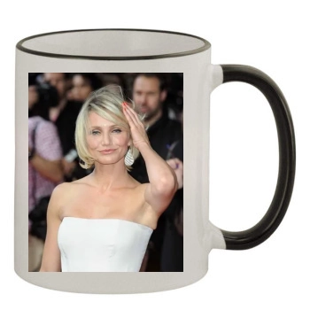 Cameron Diaz 11oz Colored Rim & Handle Mug