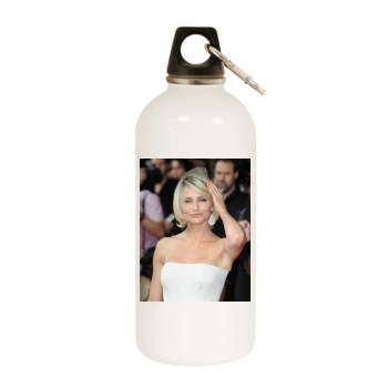 Cameron Diaz White Water Bottle With Carabiner