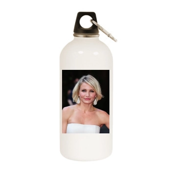 Cameron Diaz White Water Bottle With Carabiner