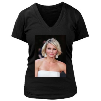 Cameron Diaz Women's Deep V-Neck TShirt