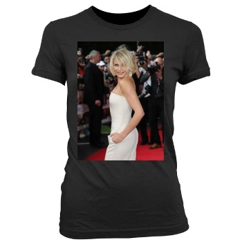 Cameron Diaz Women's Junior Cut Crewneck T-Shirt