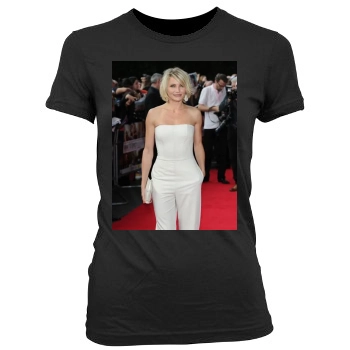 Cameron Diaz Women's Junior Cut Crewneck T-Shirt