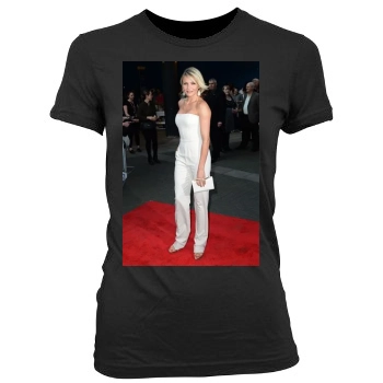 Cameron Diaz Women's Junior Cut Crewneck T-Shirt