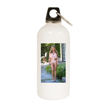 Carmen Electra White Water Bottle With Carabiner