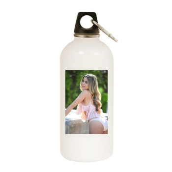 Carmen Electra White Water Bottle With Carabiner