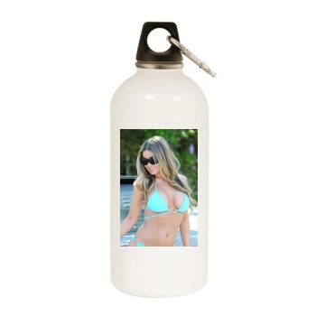 Carmen Electra White Water Bottle With Carabiner