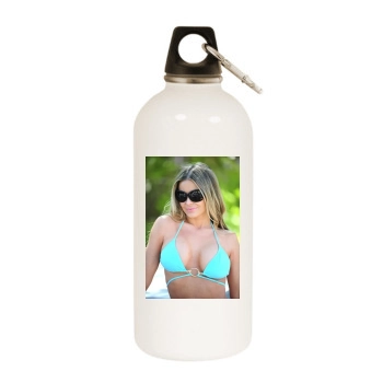 Carmen Electra White Water Bottle With Carabiner