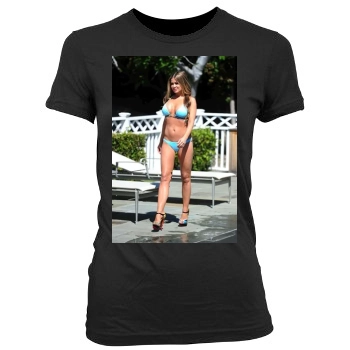 Carmen Electra Women's Junior Cut Crewneck T-Shirt