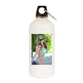 Carmen Electra White Water Bottle With Carabiner