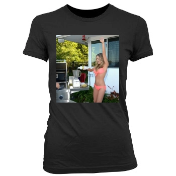 Carmen Electra Women's Junior Cut Crewneck T-Shirt