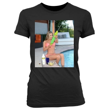 Carmen Electra Women's Junior Cut Crewneck T-Shirt