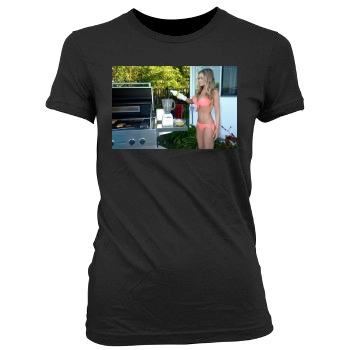 Carmen Electra Women's Junior Cut Crewneck T-Shirt