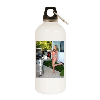 Carmen Electra White Water Bottle With Carabiner