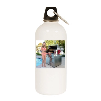 Carmen Electra White Water Bottle With Carabiner