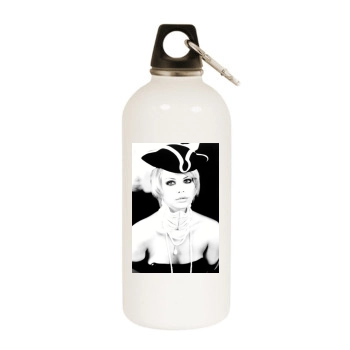 Charlize Theron White Water Bottle With Carabiner