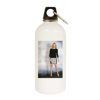 Charlize Theron White Water Bottle With Carabiner