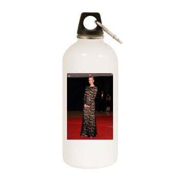 Charlize Theron White Water Bottle With Carabiner