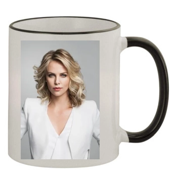 Charlize Theron 11oz Colored Rim & Handle Mug