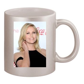 Charlize Theron 11oz Metallic Silver Mug