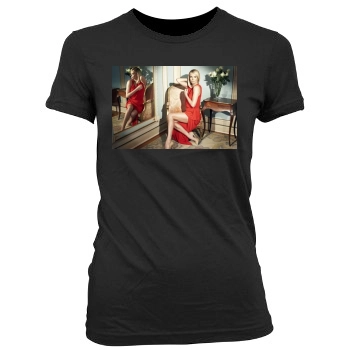 Charlize Theron Women's Junior Cut Crewneck T-Shirt