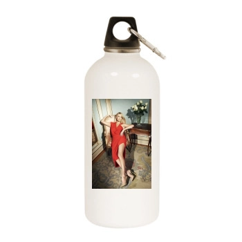 Charlize Theron White Water Bottle With Carabiner