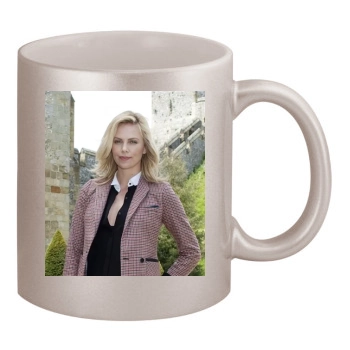 Charlize Theron 11oz Metallic Silver Mug