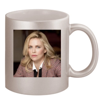 Charlize Theron 11oz Metallic Silver Mug