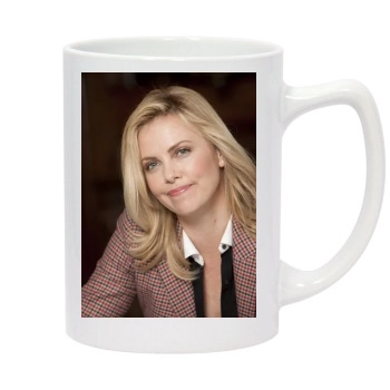 Charlize Theron 14oz White Statesman Mug