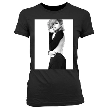 Eva Mendes Women's Junior Cut Crewneck T-Shirt