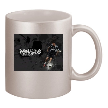 Cristiano Ronaldo 11oz Metallic Silver Mug