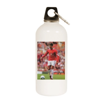 Cristiano Ronaldo White Water Bottle With Carabiner