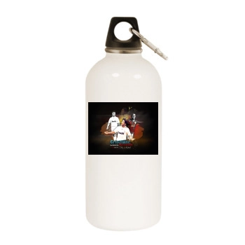 Cristiano Ronaldo White Water Bottle With Carabiner