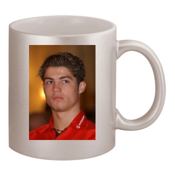 Cristiano Ronaldo 11oz Metallic Silver Mug