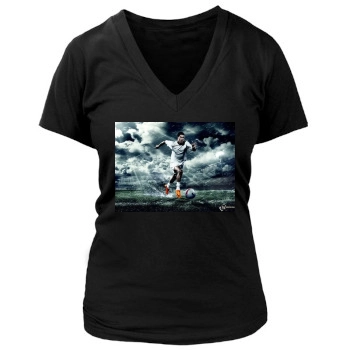 Cristiano Ronaldo Women's Deep V-Neck TShirt