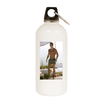 Cristiano Ronaldo White Water Bottle With Carabiner