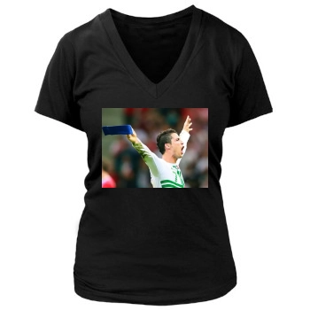 Cristiano Ronaldo Women's Deep V-Neck TShirt