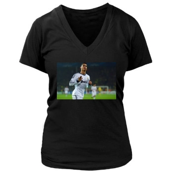 Cristiano Ronaldo Women's Deep V-Neck TShirt