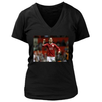 Cristiano Ronaldo Women's Deep V-Neck TShirt