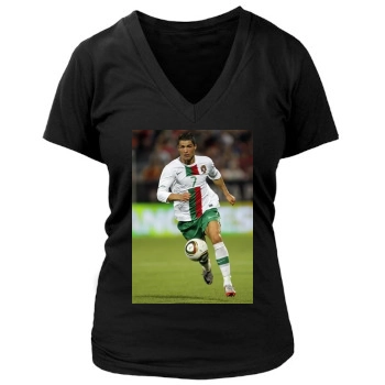 Cristiano Ronaldo Women's Deep V-Neck TShirt