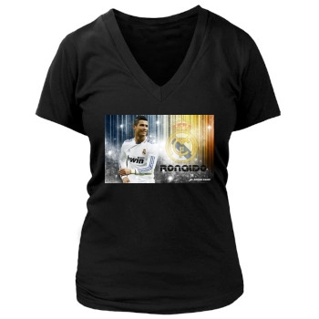 Cristiano Ronaldo Women's Deep V-Neck TShirt