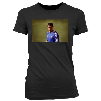 Cristiano Ronaldo Women's Junior Cut Crewneck T-Shirt