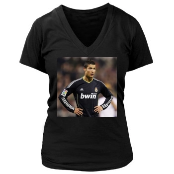 Cristiano Ronaldo Women's Deep V-Neck TShirt