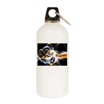 Cristiano Ronaldo White Water Bottle With Carabiner