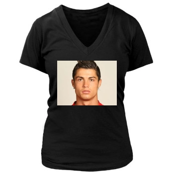 Cristiano Ronaldo Women's Deep V-Neck TShirt