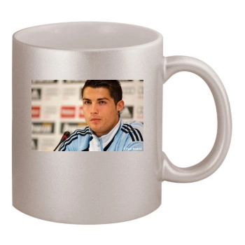 Cristiano Ronaldo 11oz Metallic Silver Mug